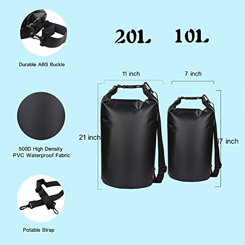image for Deer mum Glossy Premium Waterproof Dry Bags Keeping Top Roll Sack 10L/
