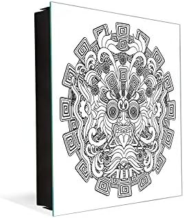 Concept Crystal Wall Mount Key Box together with Decorative Dry Erase Board K12 Aztec Warrior Mask