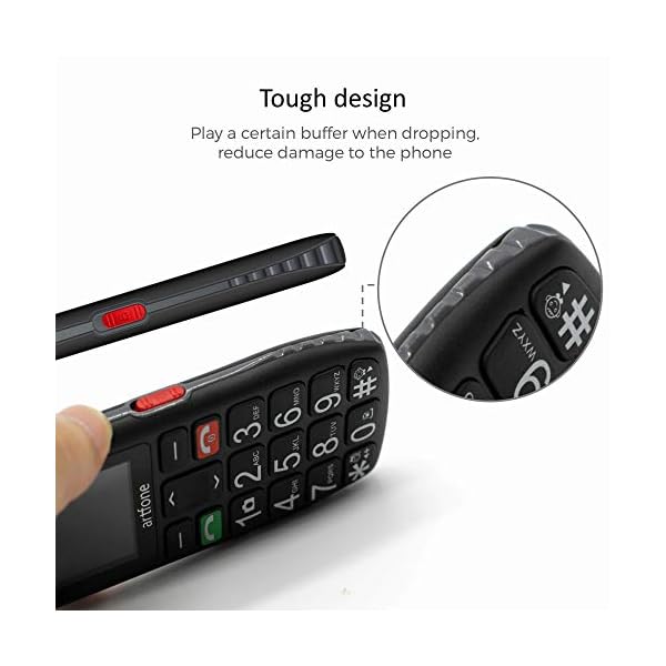 Artfone-Big-Button-Mobile-Phone-for-Elderly-Unlocked-Senior-Sim-Free-with-SOS-Emergency-Button1400mAh-Battery artfone C1 Black,Big Button Mobile Phone for Elderly, Unlocked Senior Mobile Phone with SOS,1400mAh Big Battery,Three…