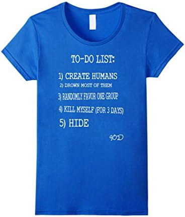 Women's To Do List Create Humans Funny Atheism Atheist Humor tshirt Large Royal Blue