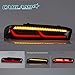 VLAND Led Tail lights Compatible with Chevy Camaro 2016 2017 2018 w/Amber Turn Signal w/Sequential (US Plug), Smoke Lens Rear Lamp Assembly with Passenger& Driver Sides