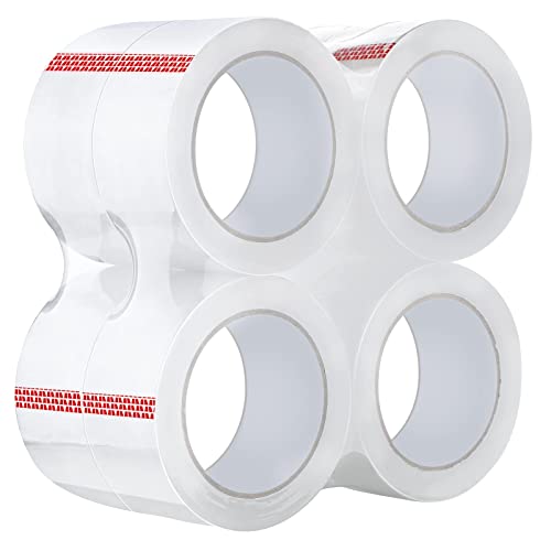 ORDORA Packing Tape, 8 Rolls Clear Packaging Tape for Moving Boxes, 520YD Total Super Sticky Shipping Tape Refill Rolls, 2.8MIL Heavy Duty Packing Tape Rolls, 2IN Width Moving Tape, Boxing Tape