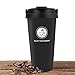 Coffee Travel Mug, Yeslike 17oz Stainless Steel Vacuum Insulated Tumbler with Lid, Coffee Cup Flask for Hot & Cold Drinks (Black) (Black 1)