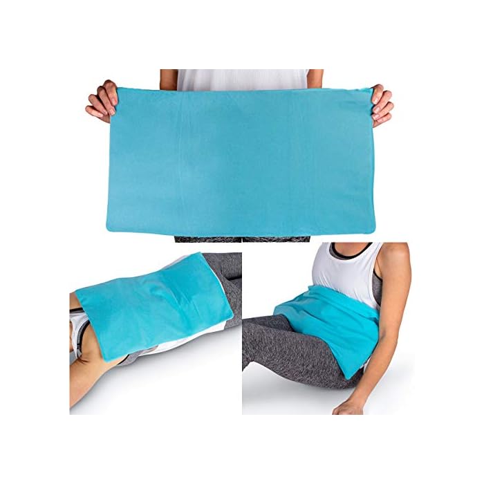 ICEWRAPS 12"x21" Extra Large Ice Pack with Soft Fabric Cover | Clay Ice Pack for Physical Therapy | Soft Ice Packs for Injuries Reusable