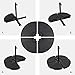 EliteShade USA 4PCS 160 LB Fan Shaped Water or Sand Filled Umbrella Base Stand for Cantilever Offset Patio Market Umbrella with Carry Handles (Black)