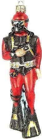 Oktoberfest Haus Scuba Diver Polish Glass Christmas Ornament