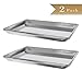 Set 2 - TrueCraftware 18 Gauge Aluminium Commercial Baker's 1/4 Size - Quarter Size - Baking Trays - Sheets - Pans 9.5