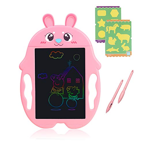 HAHAone LCD Writing Tablet for KidsÂ Magnetic Drawing Board Colorful Screen,LCD Doodle Board for Boys and Girls Toys Age 3 4 5 6 7 8 . Handwriting Pad 8.5" for Toddlers and Kids (Pink Rabbit)