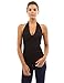 PattyBoutik Women Halter Ruched Sides Top (Black Small)