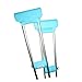 Crutcheze Premium USA Made Crutch Pad and Hand Grip Covers | Comfortable Underarm Padding Washable Breathable Moisture Wicking Fabric - Accessories for Adult & Youth Crutches (Turquoise)