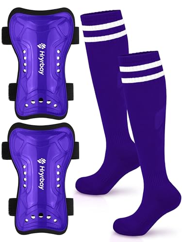 Hryrbay Kids Soccer Shin Guards and Socks