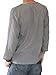 Men's Summer T-Shirt 100% Cotton Hippie Shirt V-Neck Beach Yoga Top (US, Alpha, Large, Regular, Regular, Grey)