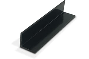 Outwater Plastics Black 1-1/2 Inch X 1-1/2 Inch X 1/8 Inch Thick Rigid Plastic Extruded 90 Degree Angle 36 Inch Lengths (Pack of 4)