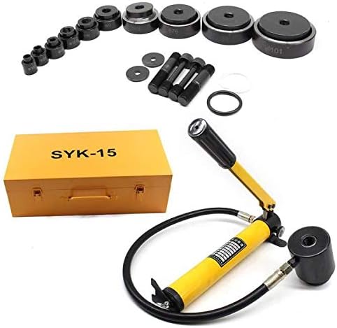 15T Hydraulic Hole Punch Kit for Hydraulic Knockout Tools Punch Kit Pro 16-101 mm