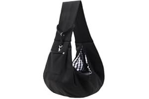 FDANDADE Cat Sling Carrier,Dog Pouch Carrier for Small Dogs 0-15 Lbs,Cat Harness with Portable Pocket (Black)