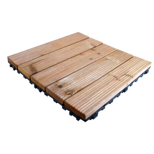 6X Extra Thick Wooden Interlocking Acacia Hardwood Decking Tiles. Patio