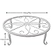 TYZ Metal Potted Plant Stand Floor Flower Pot Holder Decorative Pot Trivet Set of 3 (White)thumb 1
