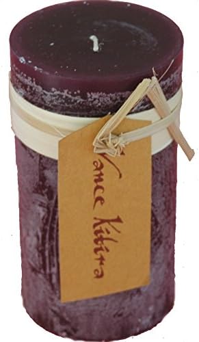 Vance Kitira Timber Collection Dark Plum Pillar Candle (4" by 4")