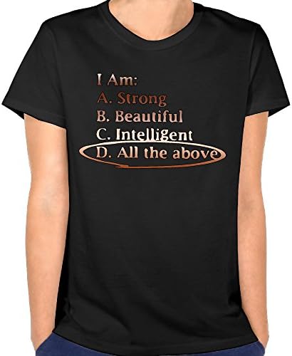 All The Above Woman Casual T Shirt Comfy Short Sleeve Top Tee Round Neck M