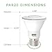 Sunco 10 Pack PAR20 LED Bulbs 50W Equivalent 7W Dimmable, CRI90 3000K Warm White 470 Lumens E26 Medium Base IP65 Waterproof Indoor Outdoor Home Residential Super Bright Wide Area Flood Light - UL