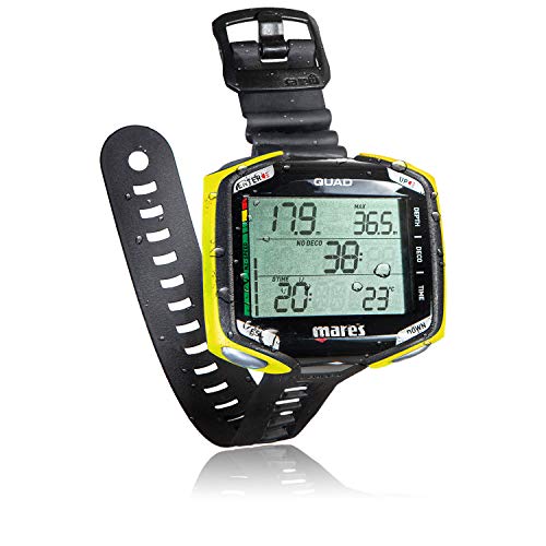 Mares Quad Dive Computer Yellow with Interface BLUELINK PRO