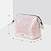 Frebeauty Holographic makeup bag Cosmetic Shiny Rainbow pouch Portable Handle bag Colorful Laser Iridescent pouch Waterproof Cosmetic large Makeup Case Toiletry Beach Wash Bag (holographic milk-pink)