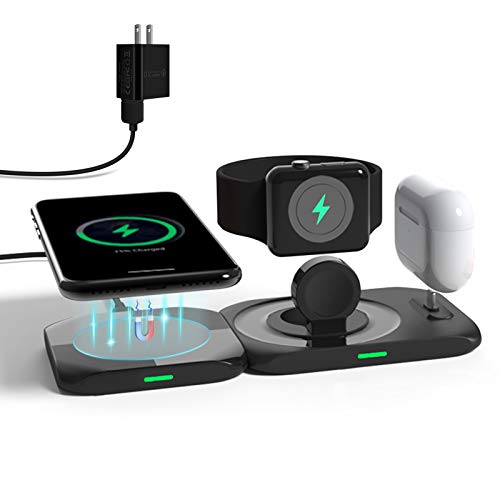 Wireless Charger,4 in 1 Charging Station Compatible for Apple Watch