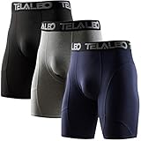 TELALEO Men's Long Compression Shorts Cool Dry Sports Tights