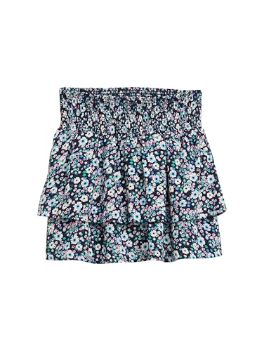 TOM TAILOR 1045135 Gonna Corta, 37131-blue Multicolor Flower Print, 92/98 Bambine e Ragazze
