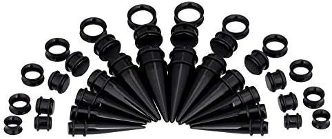 Blingler 36PCS/54PCS 14G-00G Acrylic Tapers Ear Plugs Stretcher Expander Ear Gauges Piercing Jewelry Set