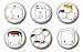 Cute Marshmallow Mugs 6 oz Hot Chocolate Cups- VINYL -Set of 4 with Six Coordinating Fridge Magnets Christmas Gift Set Stocking Stuffers