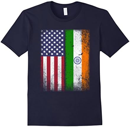 Mens American Indian Flag T-shirt India Pride Heritage Tee 2XL Navy