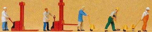 Stock Workers w/Fork Lifts (5) HO Scale Preiser Models