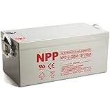 NPP 12V 250 Amp NPD12 250Ah Rechargeable Sealed Lead Acid 8D Deep Cycle Battery With Button Style Terminals