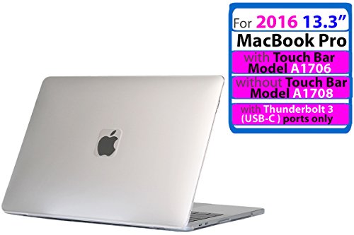 iPearl mCover Hard Shell Case for new 2016 13-inch Model A1706 / A1708 MacBook Pro (Clear)
