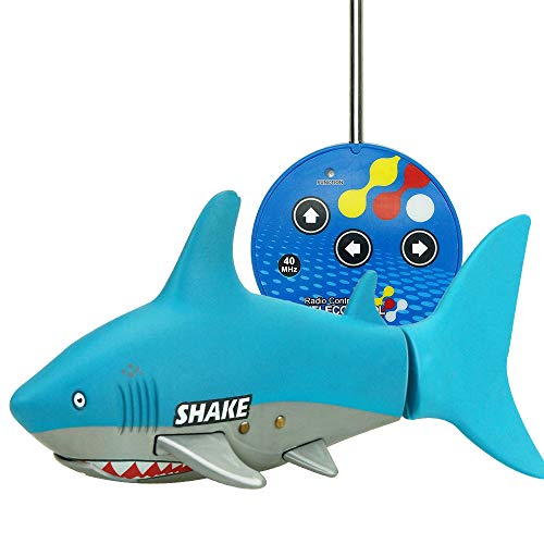 LtrottedJ Mini RC Shark Toy Remote Control Fish Boat Kids Fish with USB Cable Kids Gift