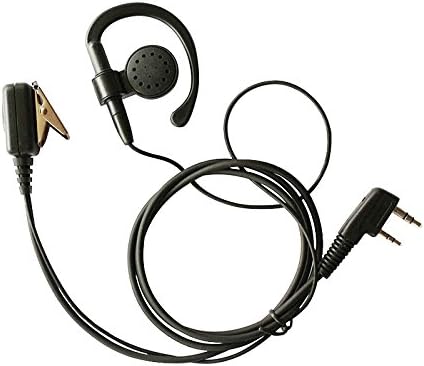 Marvogo 2-Pin Ear-Clip Earpiece Headset for Kenwood XLS TK Two Way Radio TYT HYT puxing Linton Surecom Weierwei Wouxun Pofung Quansheng FDC baofeng Walkie Talkie(1 Pack)