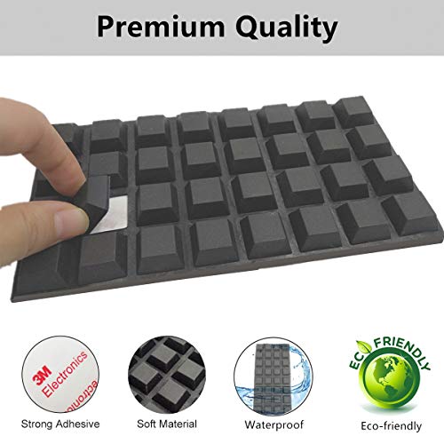 Black Rubber Feet 72PCS Self Adhesive Rubber Feet Black Bumper Pads