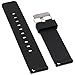 Woodln Replacement Fitness Wristband Smart Watch Strap Band for Pebble Time/Pebble Time Steel/Moto 360 2nd Men's 46mm / G Watch R/LG Watch Band/Gear 2 R380 Smart Watch Strap(Black)