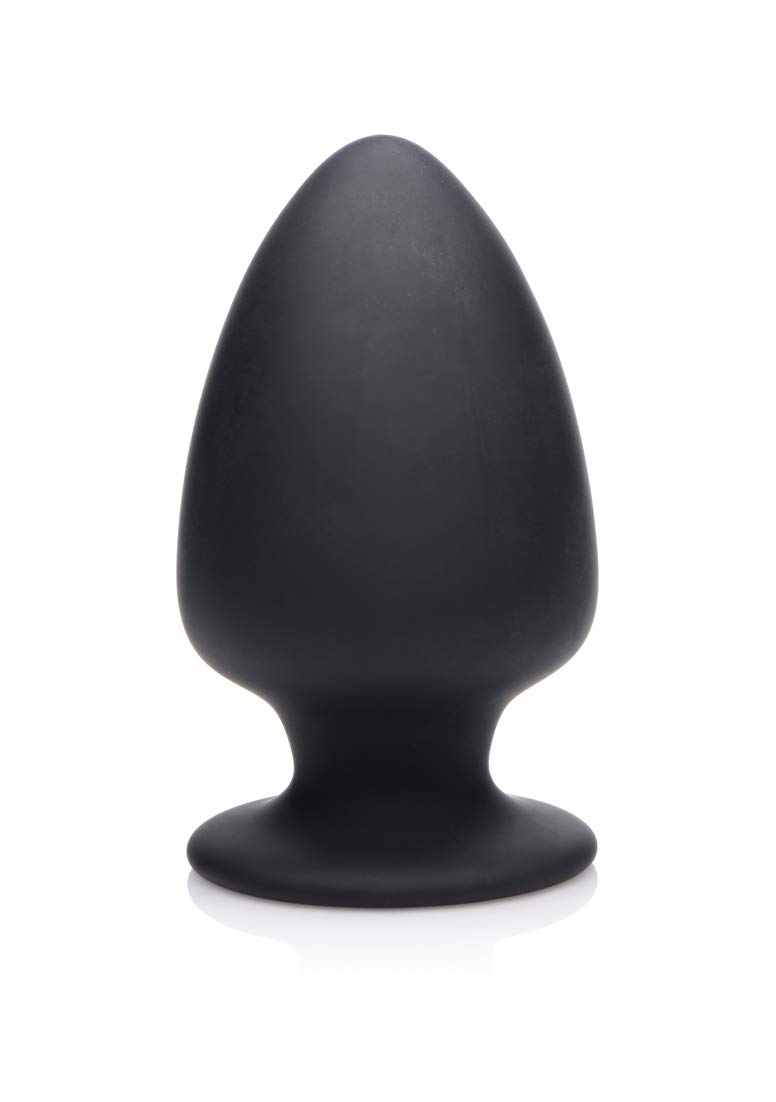 XR Brands Squeezable Large Anal Plug - Black, AG329-LARGE