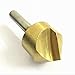 Drill Warehouse 5 Pc Titanium Chamfering Countersink Drill Bit Set - 1/4