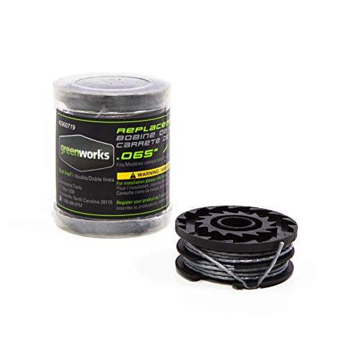 Greenworks .065-Inch Dual Line String Trimmer Replacement Spool 3-Pack 2900719