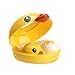 ! AMA(TM) Cute Duck Popular Mini Contact Lens Case Box Travel Kit Easy Carry Mirror Container (Yellow)