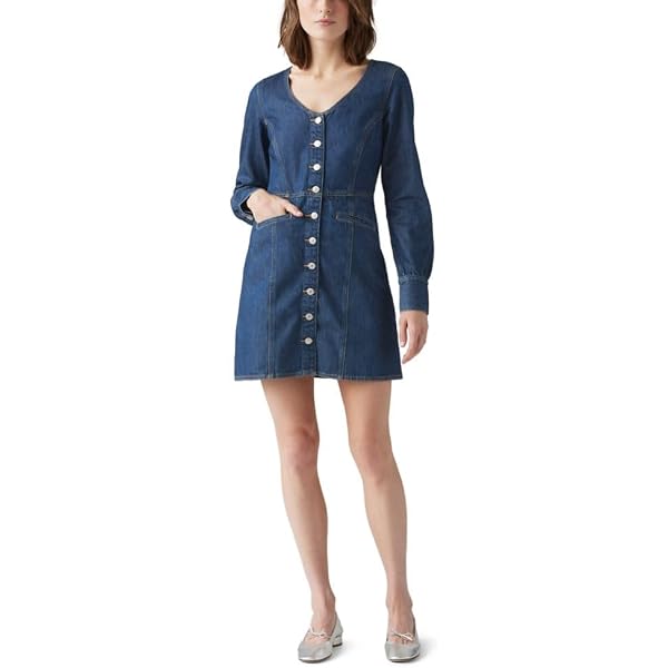 chinese dress ladies GAP Womens Denim Western Mini Dress Medium Wash M at Amazon Women's Clothing  store