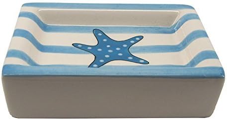 Ceramic Starfish 5" Soap Dish Beach Nautical Bathroom Decor