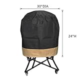 onlyfire Kamado Grill Cover Fits for Large Big Green Egg,Kamado Joe Classic and Stand-Alone,Large Grill Dome,Pit Boss K22,Louisiana K22,Coyote The Asado Cooker and Other,30