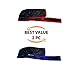 Slippery Customs Silk Durag Pack of Two (2PC) 360, 540, and 720 Waves Extra Long and Wide Straps Limited Edition (Black/red & Black/Blue)