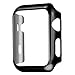 Hard PC Case for Apple Watch Series 4/5/6/SE 44mm Screen Protector,Premium Plating Protective Ultra-Thin PC Plated Bumper Anti-Scratch Full Cover for Apple Watch Series 4/5/6/SE 44mm (Black)