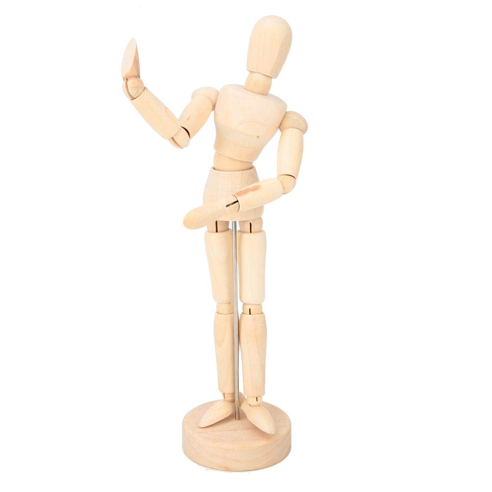 8'' Artist Drawing Manikin Wooden Articulated Mannequin with Base and Flexible Body for Drawing The Human Figure Pottery Tools Pottery Tools