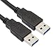 SNANSHI USB Male to Male A to A Cord - USB3.0 up to 10 FT for Hard Drives, Hubs, DVD Players & More